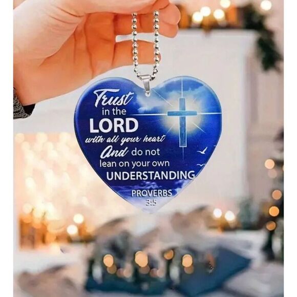 Trust in the Lord Car Mirror Ornament - Brand New - Picture 6 of 8